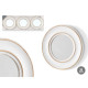 SET 3 MIROIRS RONDS BLANC DORÉ