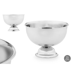 STEEL FRUIT BOWL SMOOTH BASE 25CM