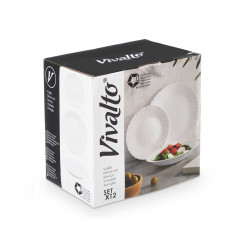 SERVIZIO TAVOLA12 PZ ROTONDO CLASSICO OPAL