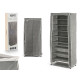 PORTE-CHAUSSURES 9 ETAGERES TISSU GRIS