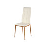 CHAISE BLANCHE AVEC PIEDS COULEUR BOIS