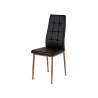 CHAISE NOIRE AVEC PIEDS COULEUR BOIS