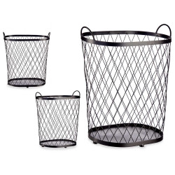 PANIER METALIQUE NOIR AVEC ANSES 