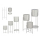 SET DE 3 JARDINIÈRES PIED GRIS