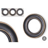 SET 3 ROUNDED MIRROWS GOLDEN BLACK 