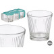 SET 6 VERTICAL STRIPE GLASS 280ML
