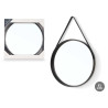 MIROIR ROND À SUSPENDRE NOIR