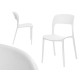 WHITE CHAIR WITH BACK