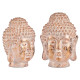 TETE BOUDDHA POLYRESINE GRAND BLANC ET OR 