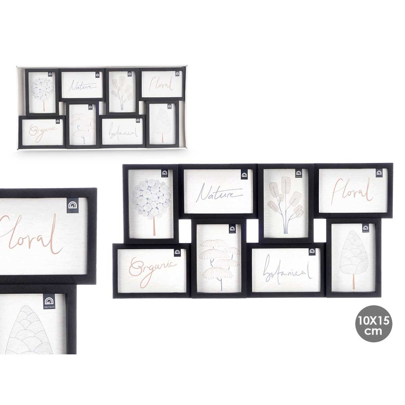 8 SPACES PHOTO FRAME 10X15 BLACK 