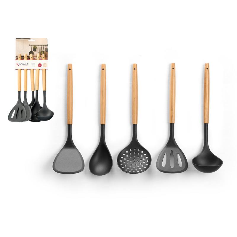 SET 5 USTENSILES CUISINE FBT BAMBOU