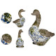 FIGURA POLIRESINA PATO MOSAICO AZUL