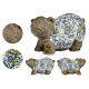 FIGURA POLIRESINA CERDO MOSAICO AZUL