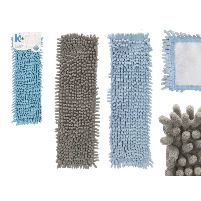 REMPLACEMENT MOP BANDES ASSORT BLEU GRIS