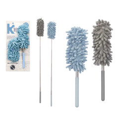 PLUMEAU MICROFIBRE PETIT EXT RECH ASRT BLEU GRIS 