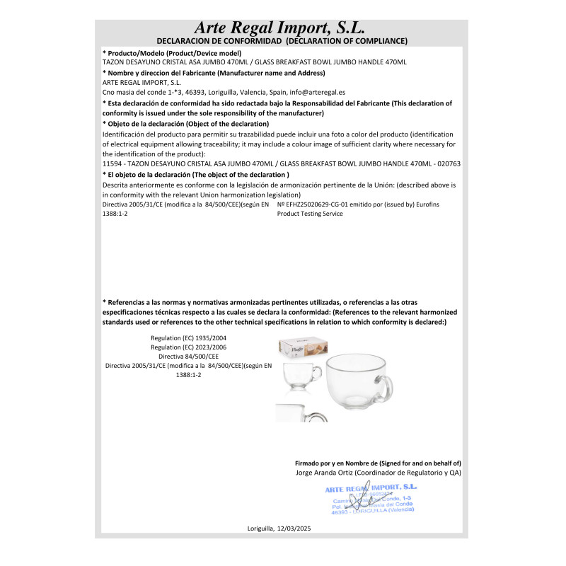 TAZON DESAYUNO CRISTAL ASA JUMBO 470ML