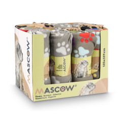 PET BLANKET PAWS ASSORTED 3 COLOURS 125X157CM