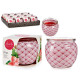CANDLE WITH GLASS VASE STRAWBERRY