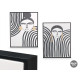 TABLEAU TOILE CADRE NOIR FEMME RAYURE ASSORT 2 