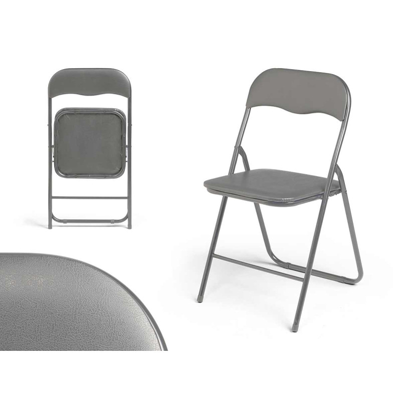 CHAISE PLIANTE GRISE