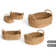 SET 2 PANIERS OVALES POIGNÉES 31X21CM DIAM.