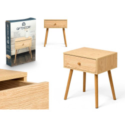 SMALL SIDE TABLE WITH DRAWER NATURAL