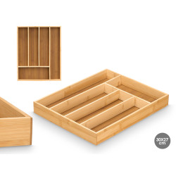 RANGE-COUVERTS EN BAMBOU 5 COMPARTIMENTS 