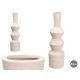 VASO GEOMETRICO 60CM BIANCO