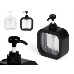 PLASTIC DISPENSER 500ML ASSORTED WHITE AND BLACK