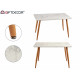 TABLE EFFET MARBRE BLANC