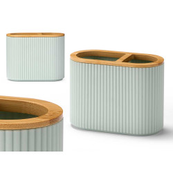 COPO WC DUPLO BAMBU RISCAS VERDE MENTA