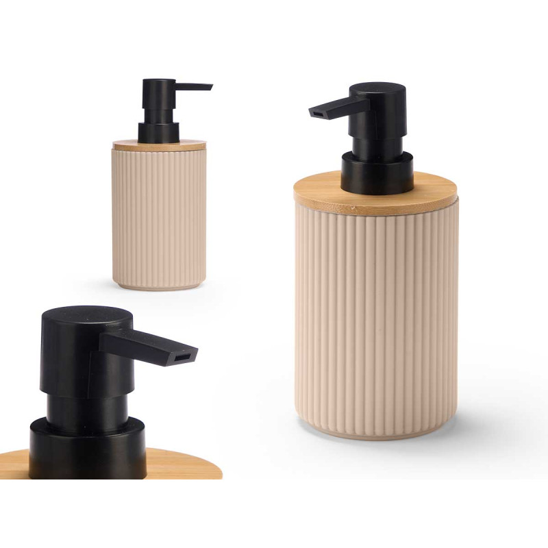 DOSIFICADOR RAYAS BAMBU BEIGE