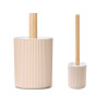 ESCOBILLERO RAYAS BAMBU BEIGE