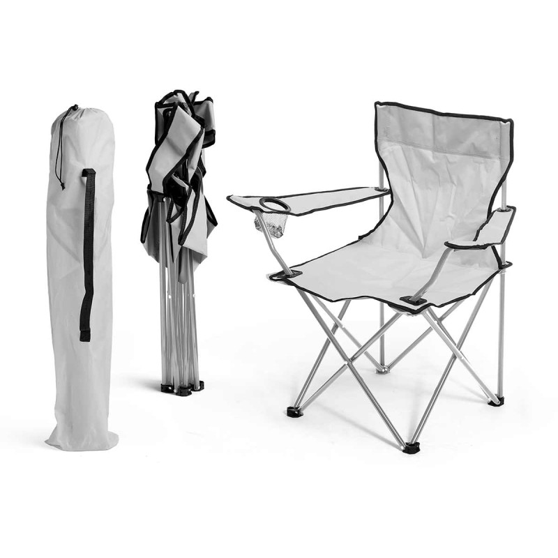 CHAISE PÊCHEUR PLIANTE GRISE