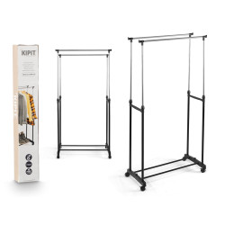DOUBLE CLOTHES RACK WITH WHEELS