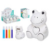 HUCHA RANA CERAMICA CON 4 ROTULADORES