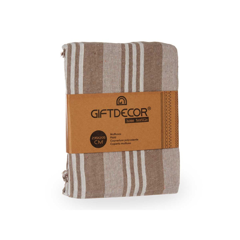 MULTIUSOS RISCAS BEIGE 235X205CM 