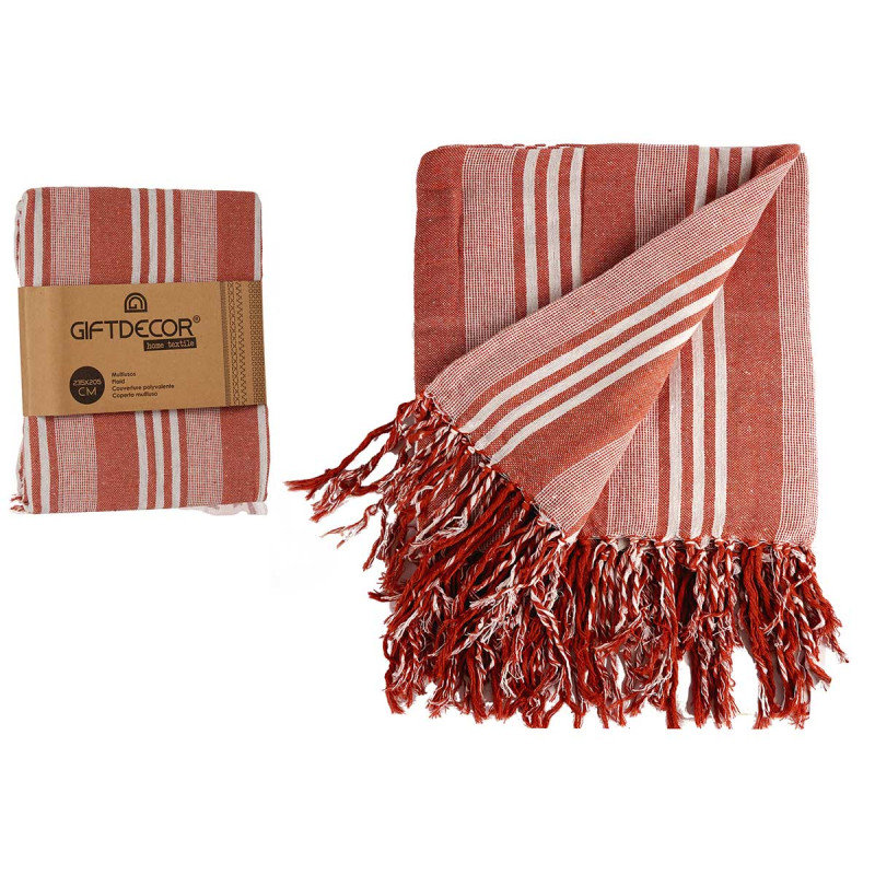 MULTIUSOS RISCAS CASTANHO-AVERMELHADO 235X205CM 