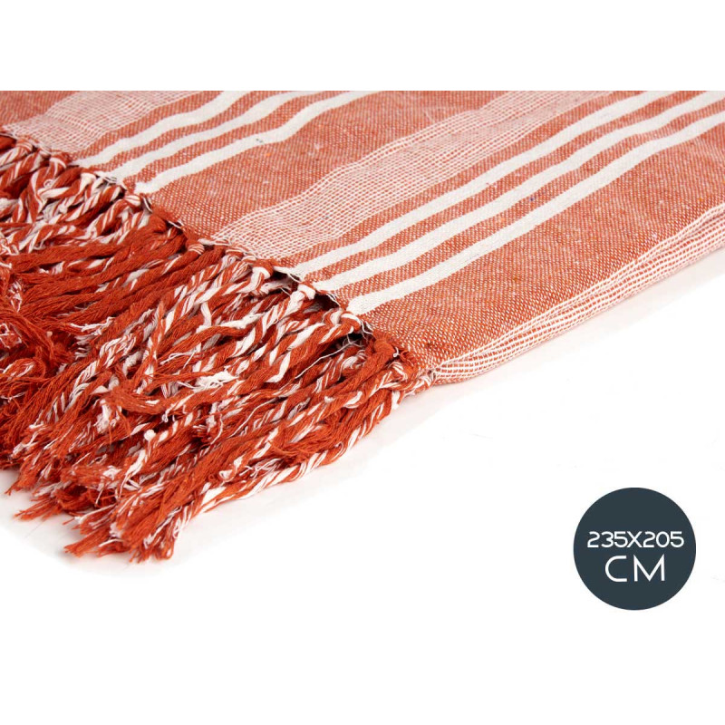 235X205CM TERRACOTA STRIPES PATTERN MULTIPURPOSE
