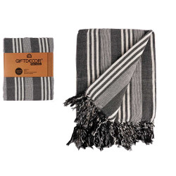 235X205CM DARK GREY STIPES PATTERN MULTIPURPOSE