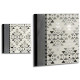 PEINTURE ORIG 80X80 ETHNIQUE BLANC NOIR
