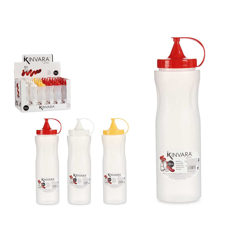 VASO PLASTICA SALSE 700ML ASS 3 COLORI