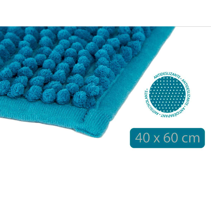 TAPIS BAIN BLEU MER 40X60CM 