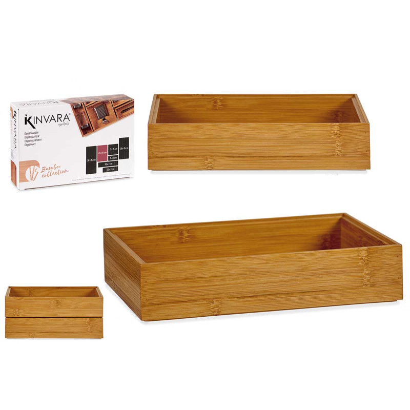 STACKABLE BAMBOO BOX 23X15CM