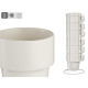 36CL SET 6 WHITE PORCELAIN STACKABLE MUGS W BASE 