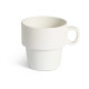 TAZZA COLAZIONE PORCELLANA IMPILABILE BIANCO 36CL