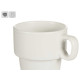 TAZZA COLAZIONE PORCELLANA IMPILABILE BIANCO 36CL