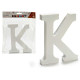 LETRA K MADERA BLANCA 1,8X15CM