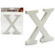 LETTRE X BOIS BLANC 1,8X15CM