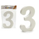 NUMERO 3 MADERA BLANCO 1,8X15CM